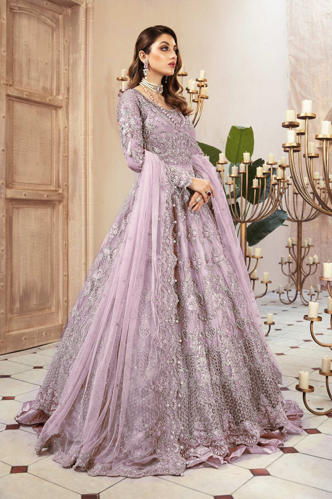 Maria B Bridal Luxury Net Maxi Embroidered MX 6012 Areeba Trendz Maria B Bridal Luxury Net Maxi Embroidered MX 6012 Areeba Trendz