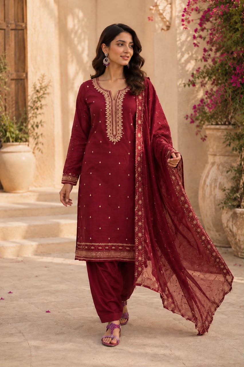 Indian Style Embroidered D.No 1121m