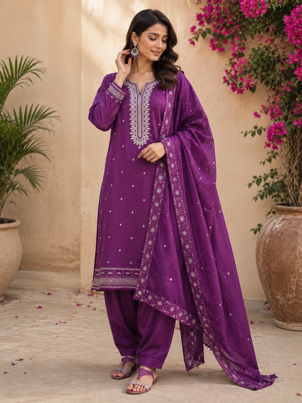 Indian Style Embroidered D.No 1121p