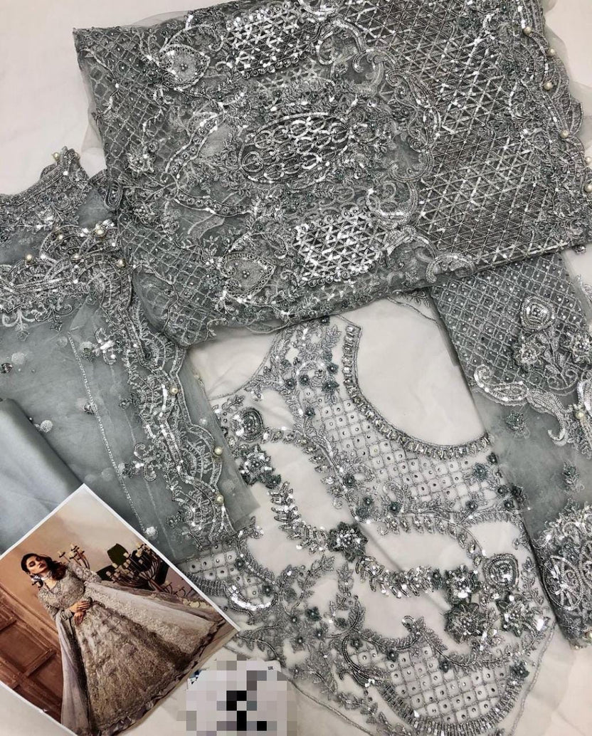 Maria B Bridal Luxury Net Maxi Embroidered MX 6012