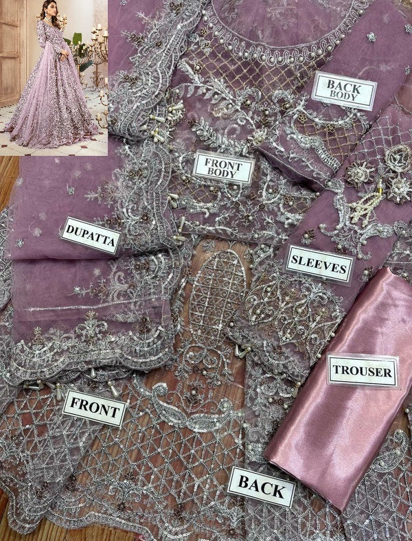 Maria B Bridal Luxury Net Maxi Embroidered MX 6012