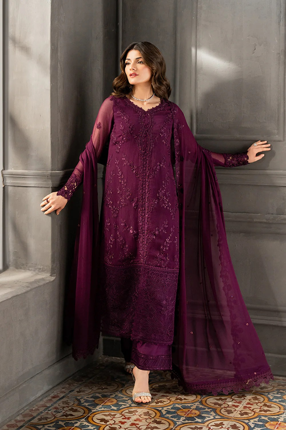 Azure Chiffon Formal Dress With Chiffon Dupatta SK 70 Areeba Trendz Azure Chiffon Formal Dress With Chiffon Dupatta SK 70 Areeba Trendz
