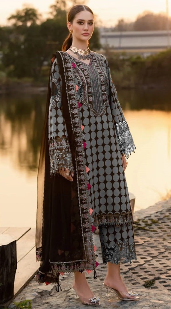 Charizma Printed Embroidered Lawn