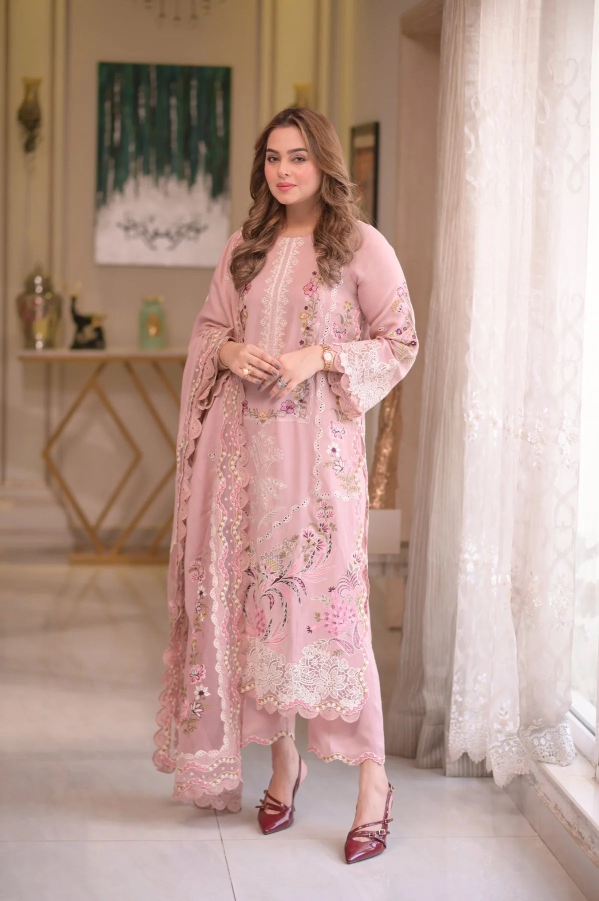 Aneela's Luxury Lawn Collection SK 7067