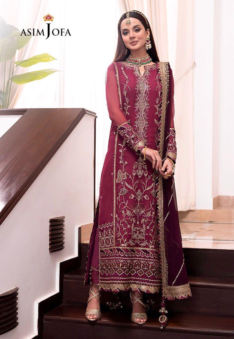 Asim Jofa Chiffon Dress SK 7039