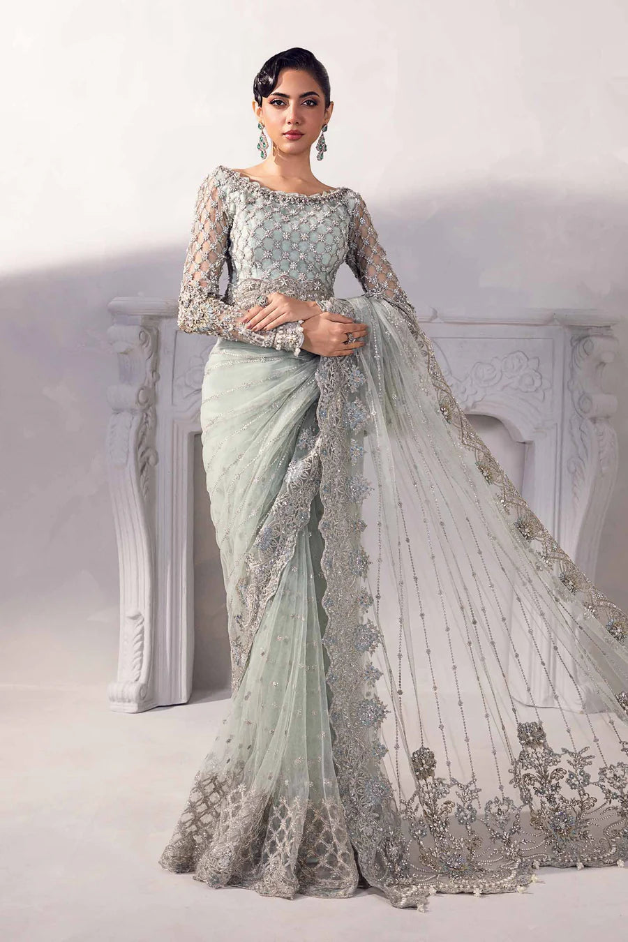 Maria B New Wedding Saree SR 5029