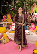 Asim Jofa Chiffon Embroidered Dress With Chiffon Dupatta SK 7040