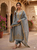 Sheesha Silk Cutdana Embroidered D.No 0140a