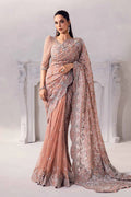 Maria B Couture Peach Saree Collection SR 5014