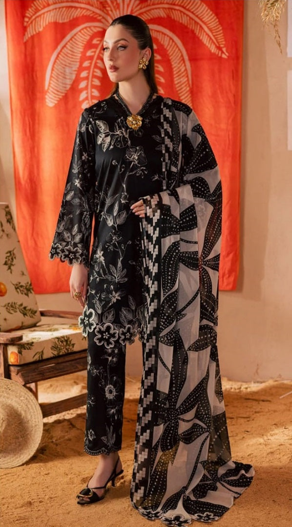 Baroque Printed Embroidered Lawn b