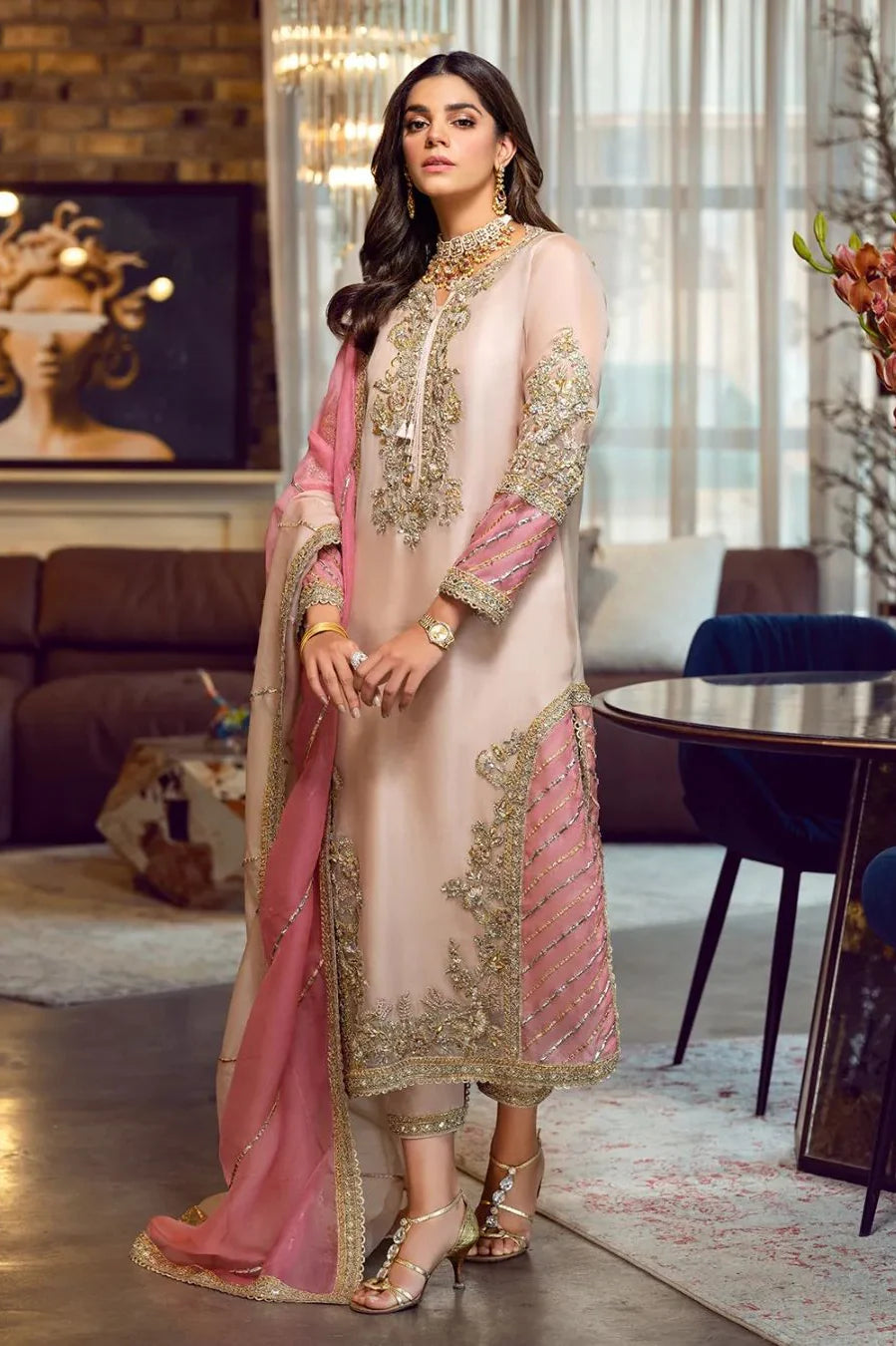 Sara Rohail Asghar Organza Embroidered SK 7020
