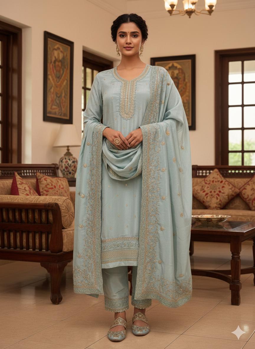 Indian Style Embroidered D.No 1115a