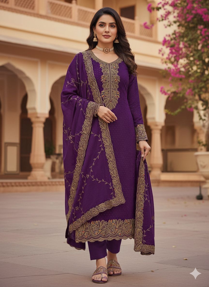 Indian Style Embroidered D.No 1104a