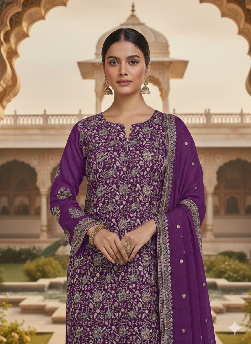 Indian Style Embroidered D.No 1118a