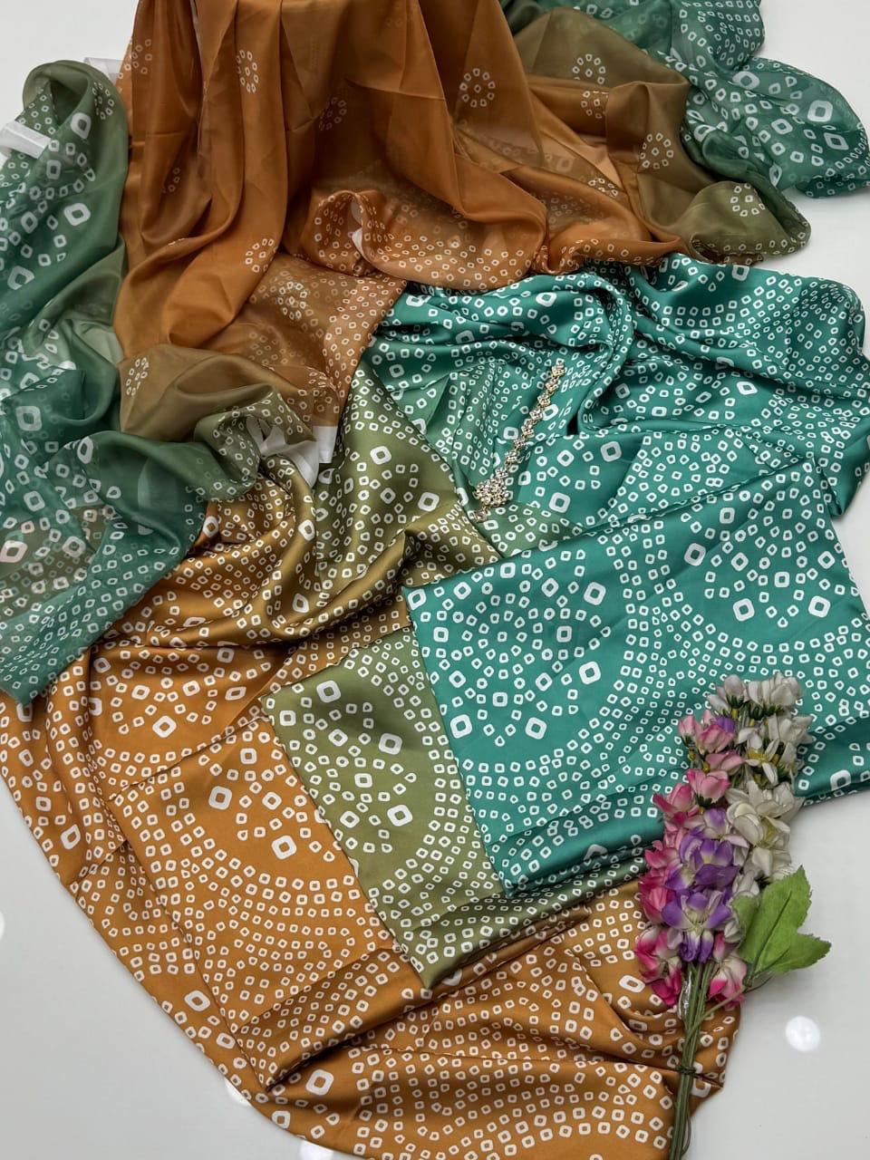 chunri Digital Silk 3 Ps Suit D. No 04