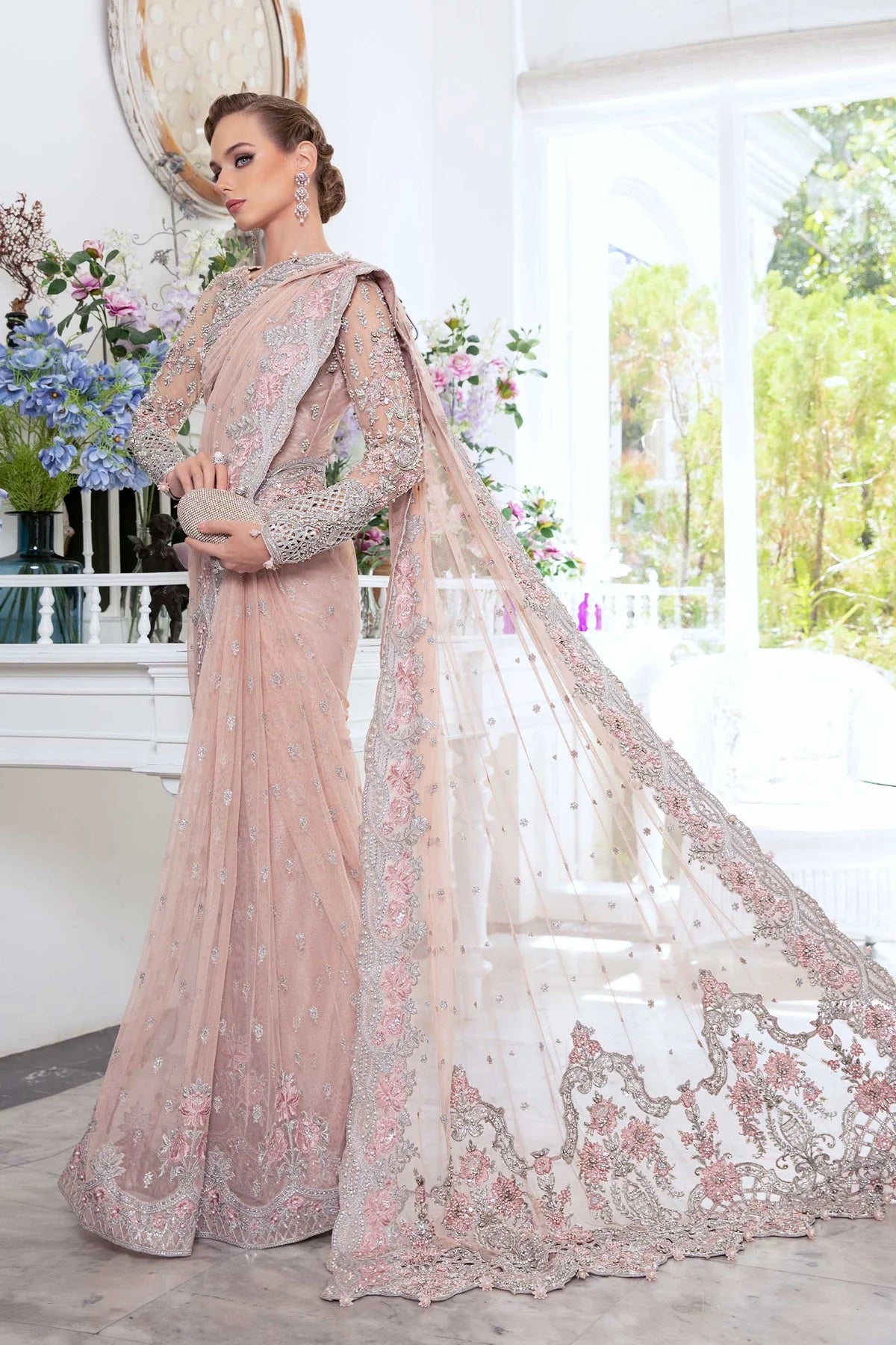 MariaB Couture QUEEN PINK Net Saree SR 5012
