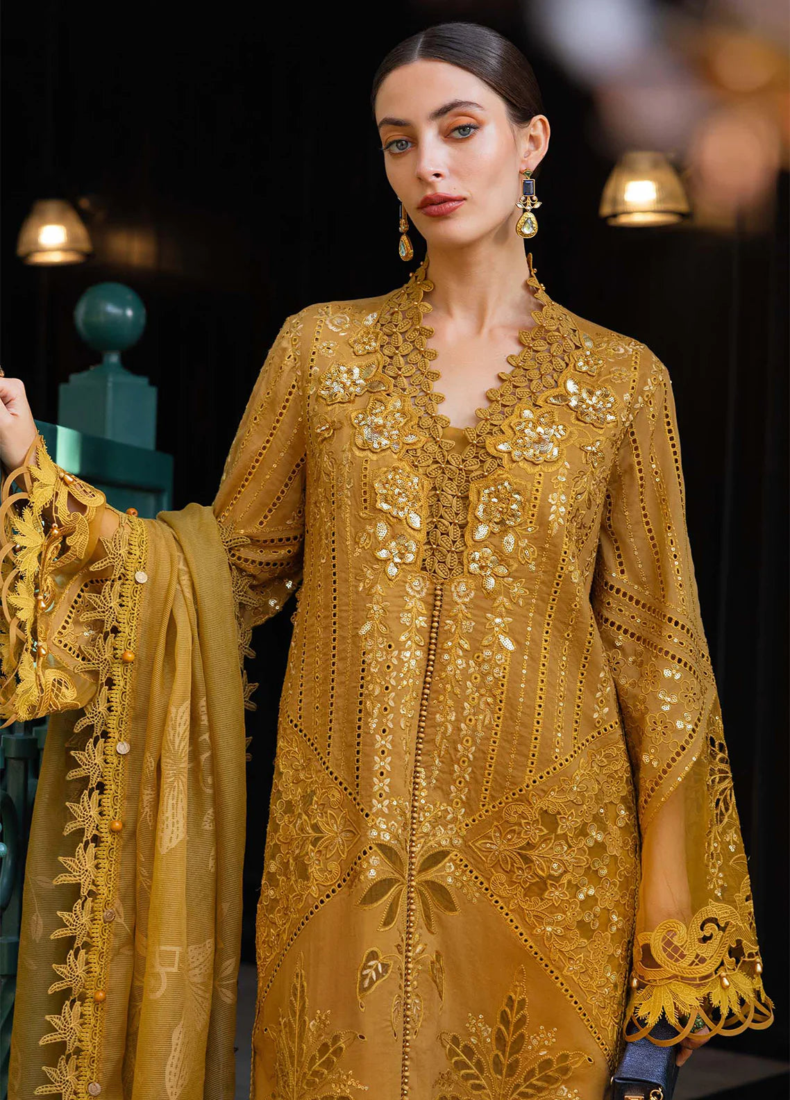 Maria B Unstitched Luxury chikankari SK