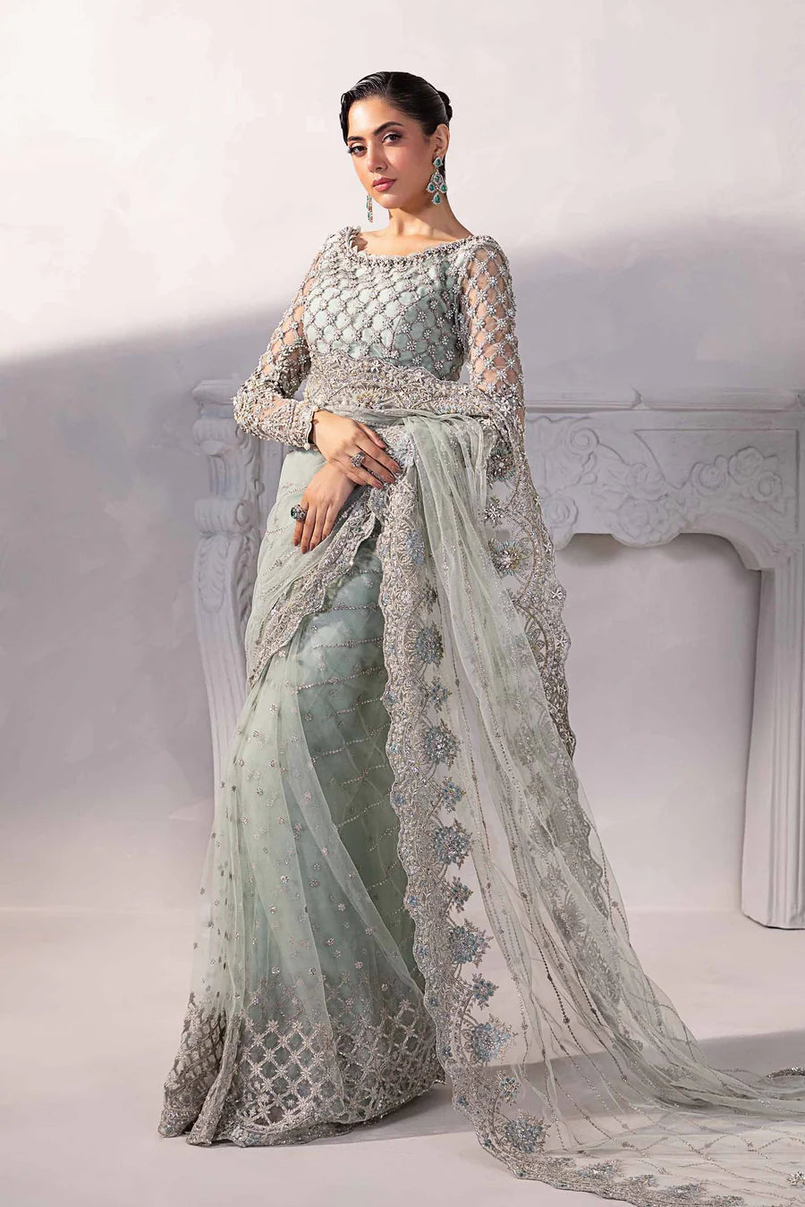 Maria B New Wedding Saree SR 5029