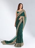 New Embroidered Original Fendi Silk Saree SR 5036-2
