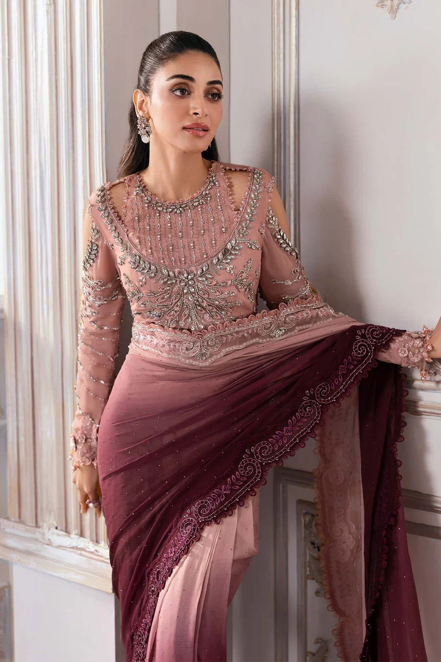Maria B Embroidered Saree SR 5030