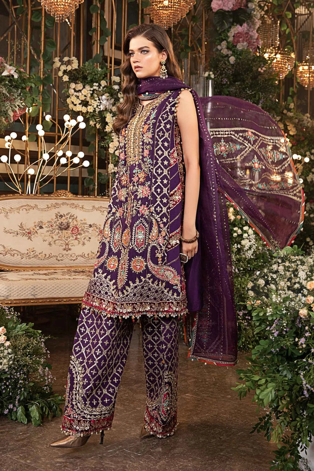 Maria B Mbroidered Wedding Suit SK 7021
