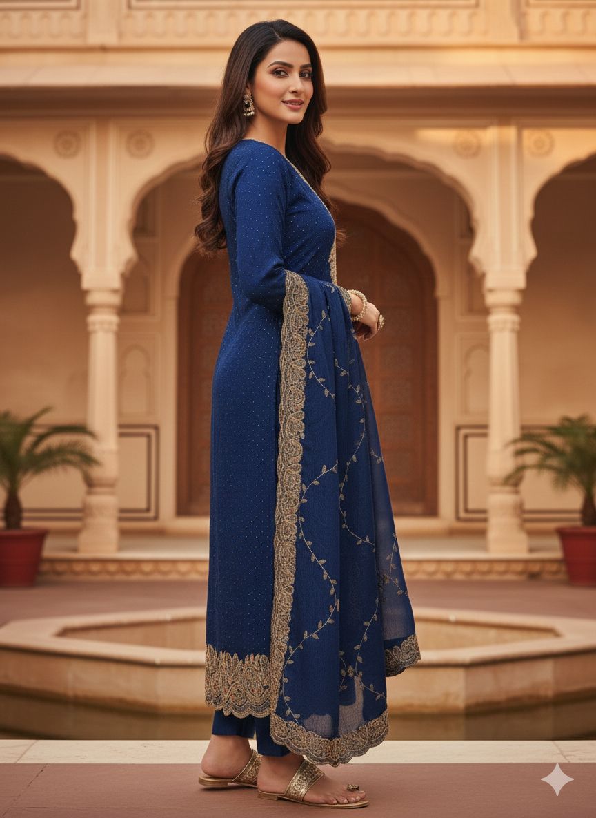 Indian Style Embroidered D.No 1104b