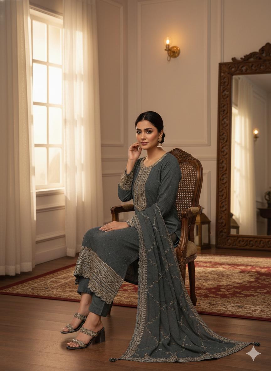 Indian Style Embroidered D.No 1106b