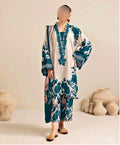 Digital Printed Silk 3pc Suit D. No 17