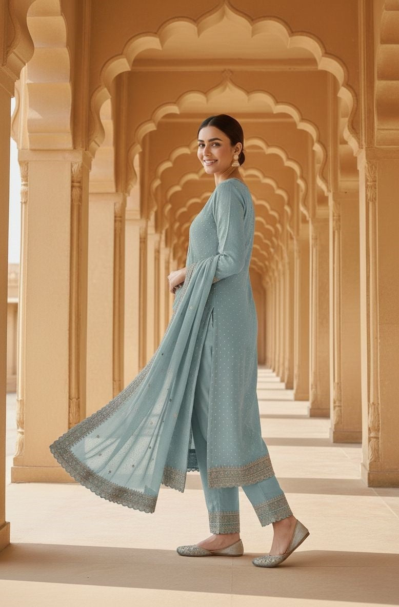 Indian Style Embroidered D.No 1112