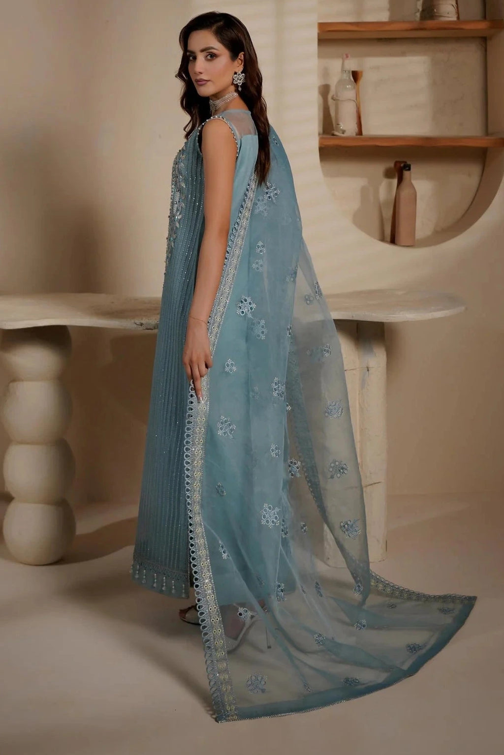 Maryams Organza Embroidered SK 7065