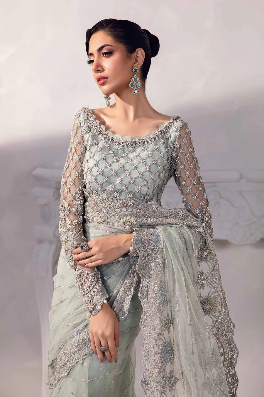 Maria B New Wedding Saree SR 5029