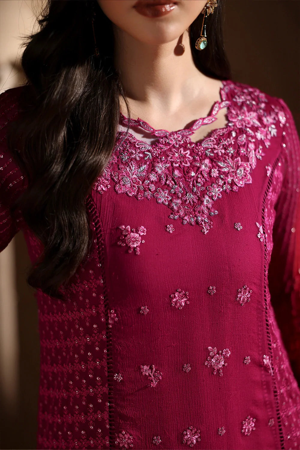 AZURE Chiffon Embroidered Dress  SK 7063