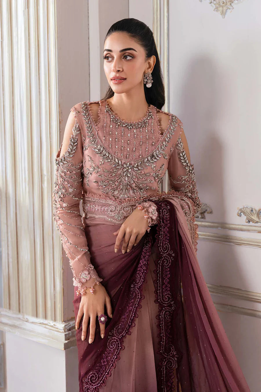 Maria B Embroidered Saree SR 5030