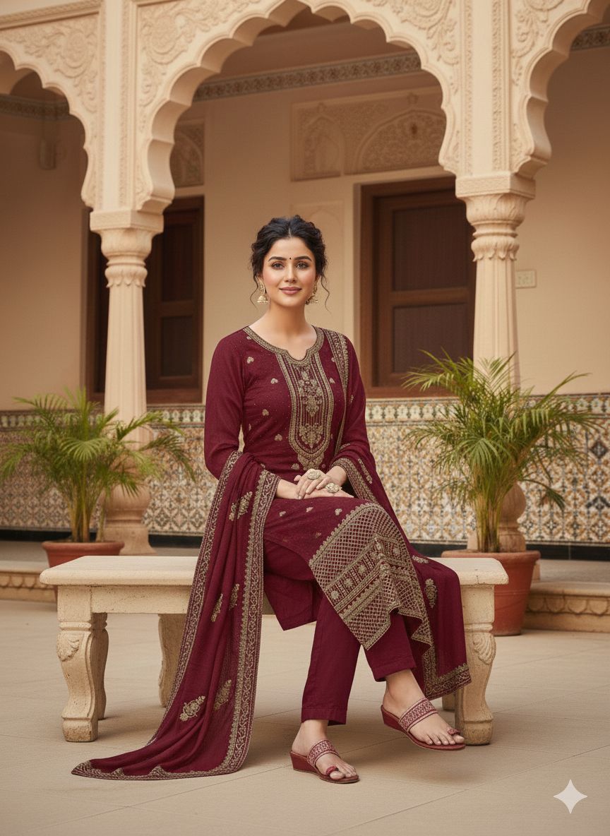 Indian Style Embroidered D.No 1116c