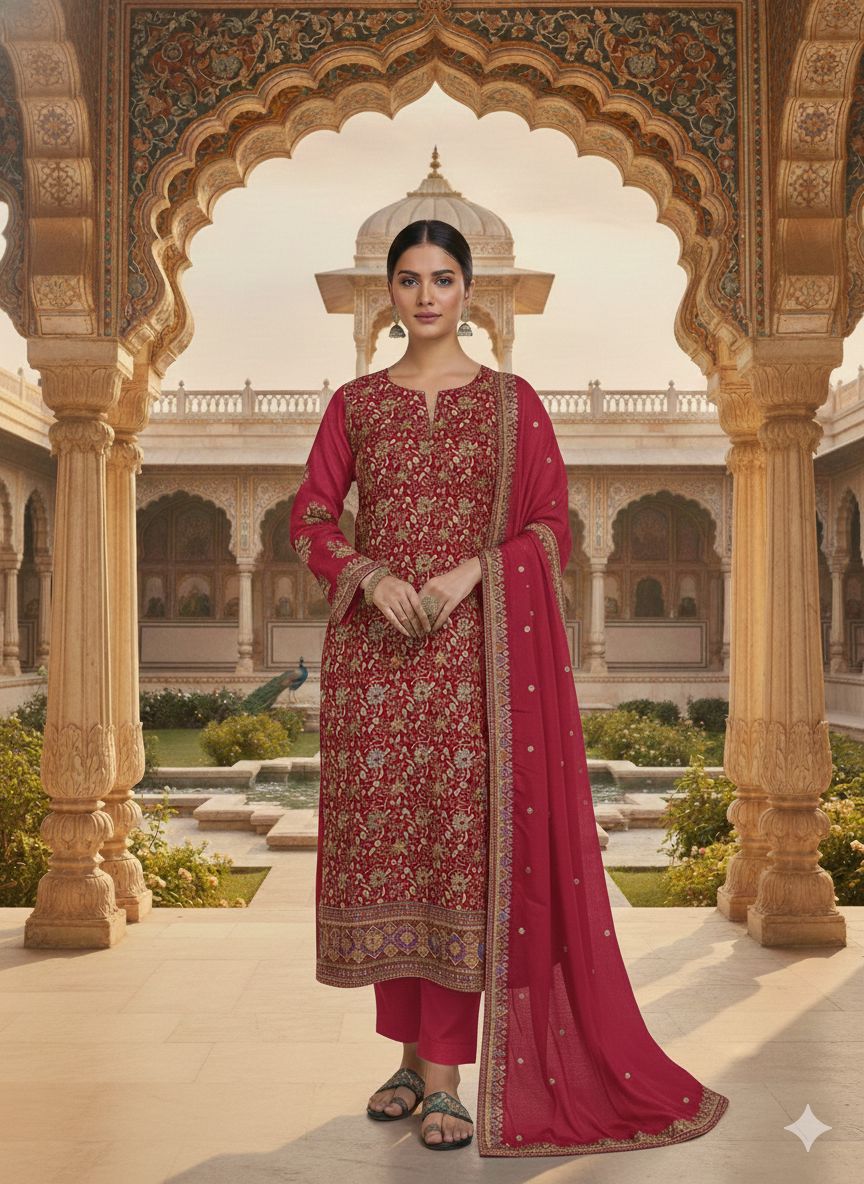 Indian Style Embroidered D.No 1118c