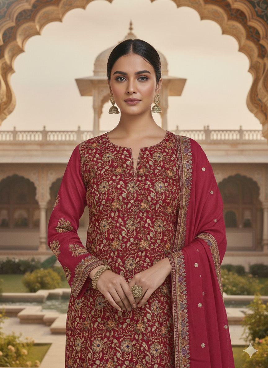 Indian Style Embroidered D.No 1118c