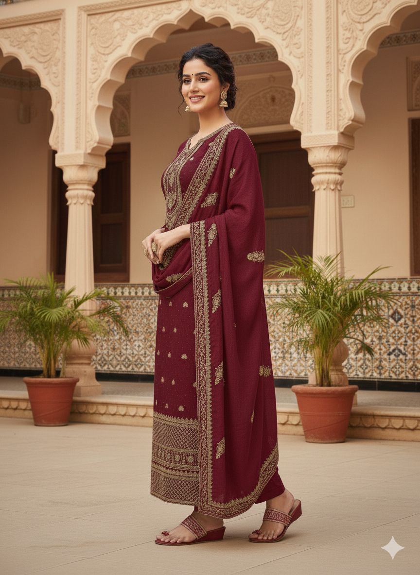 Indian Style Embroidered D.No 1116c