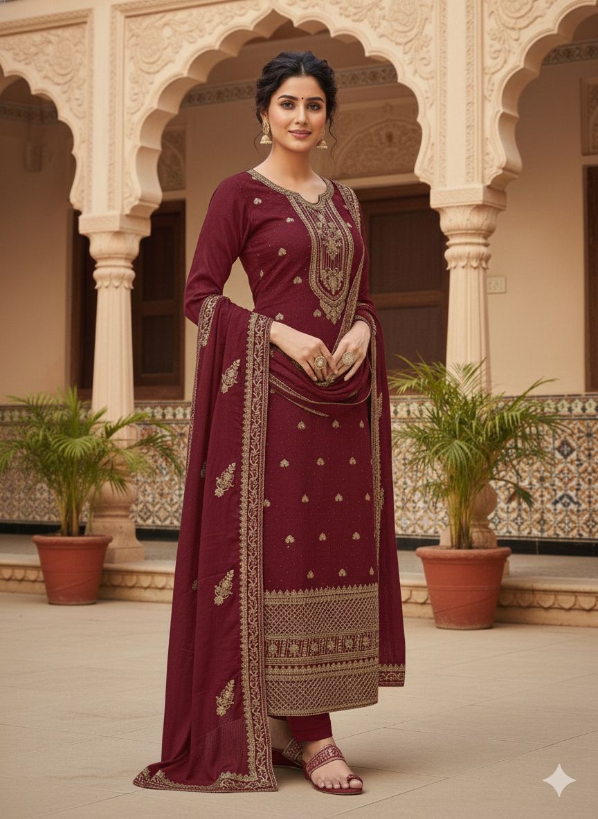 Indian Style Embroidered D.No 1116c