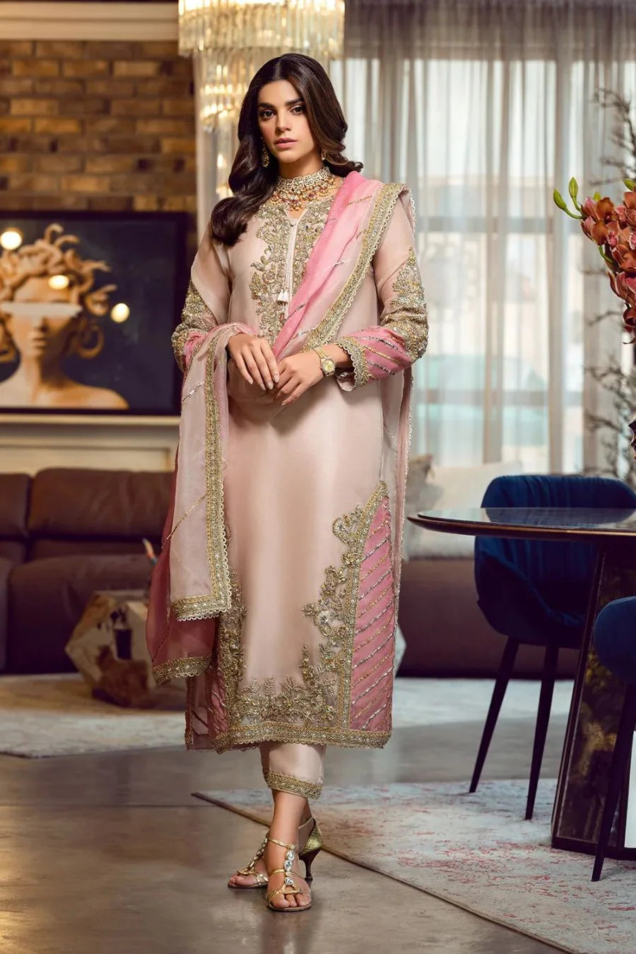 Sara Rohail Asghar Organza Embroidered SK 7020