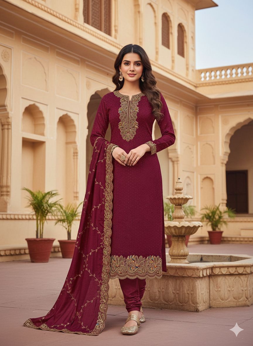 Indian Style Embroidered D.No 1104c