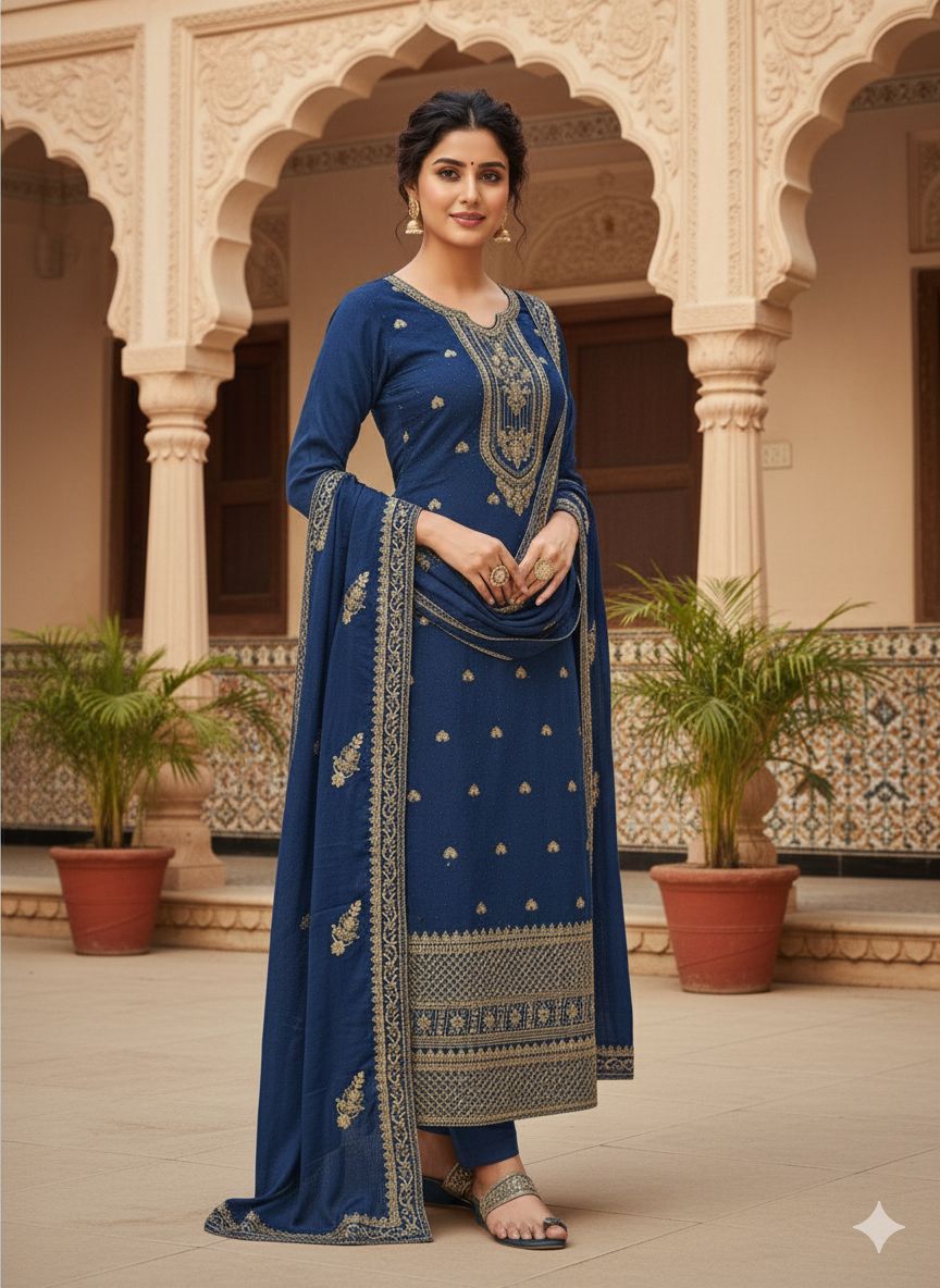 Indian Style Embroidered D.No 1116d