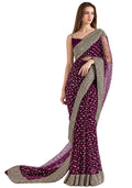 New Embroidered Original Fendi Silk Saree SR 5036-5