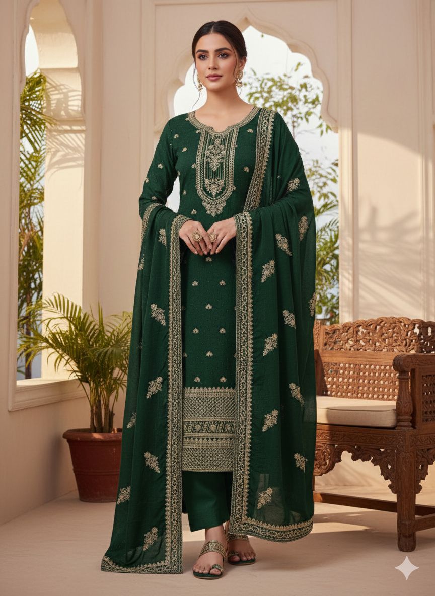 Indian Style Embroidered D.No 1116e