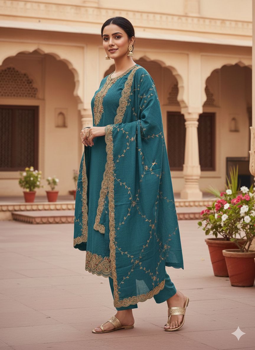 Indian Style Embroidered D.No 1104d