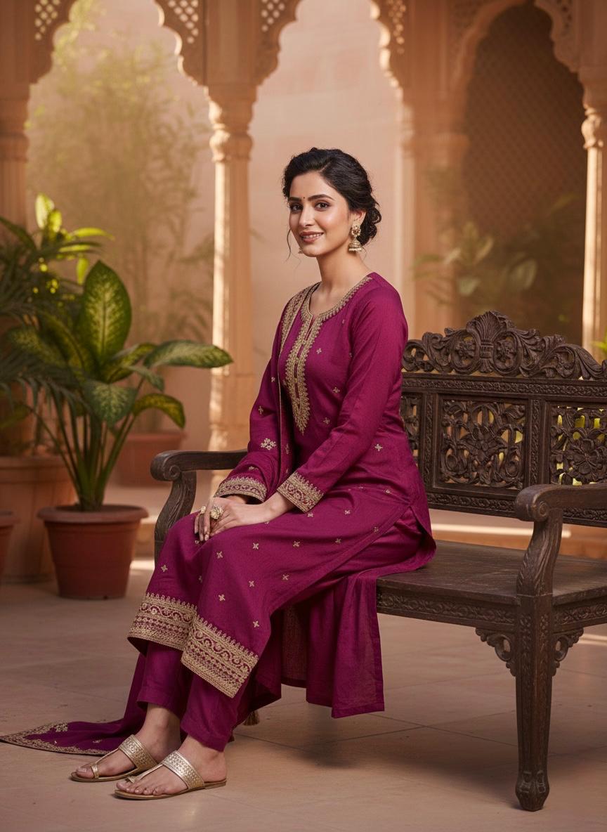 Indian Style Embroidered D.No 1101e