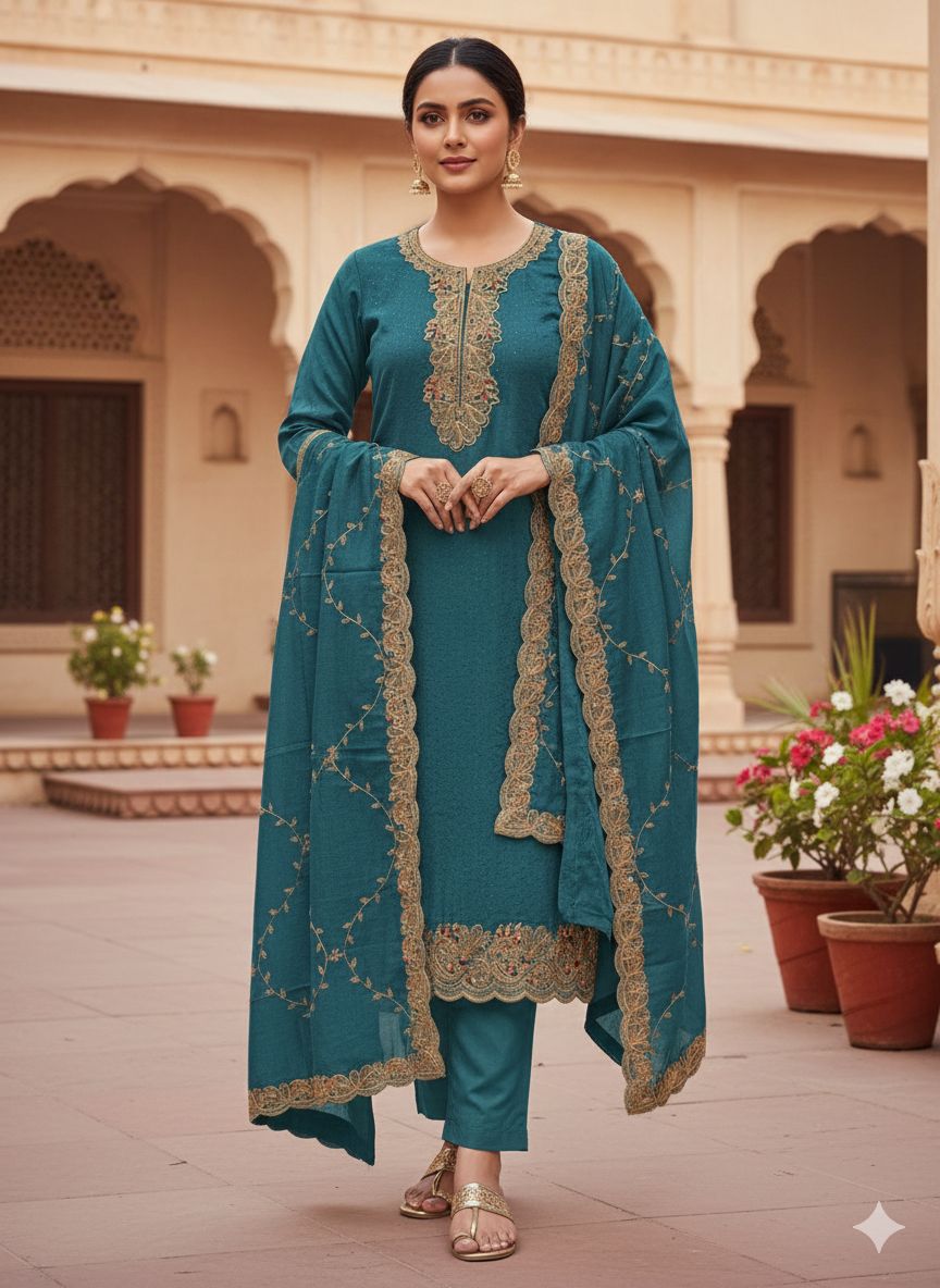 Indian Style Embroidered D.No 1104d