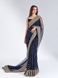 New Embroidered Original Fendi Silk Saree SR 5036-6