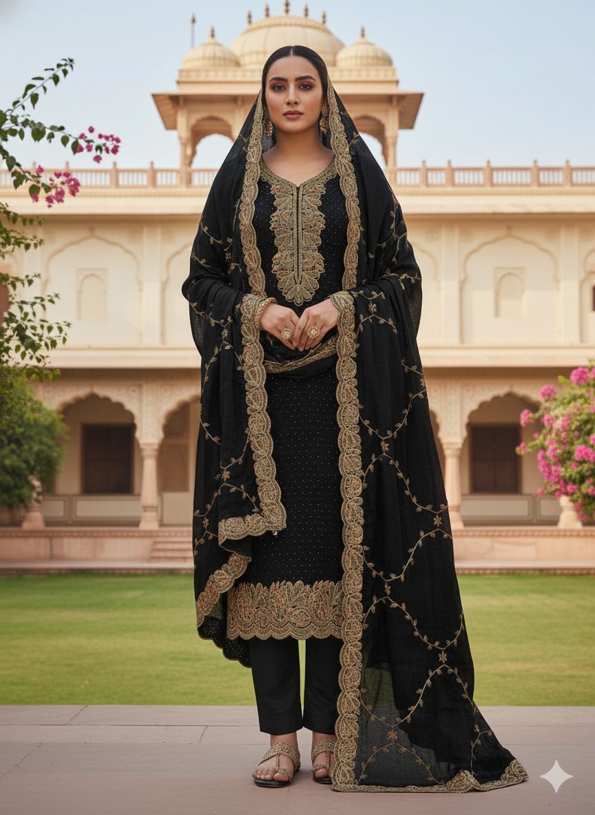 Indian Style Embroidered D.No 1104e