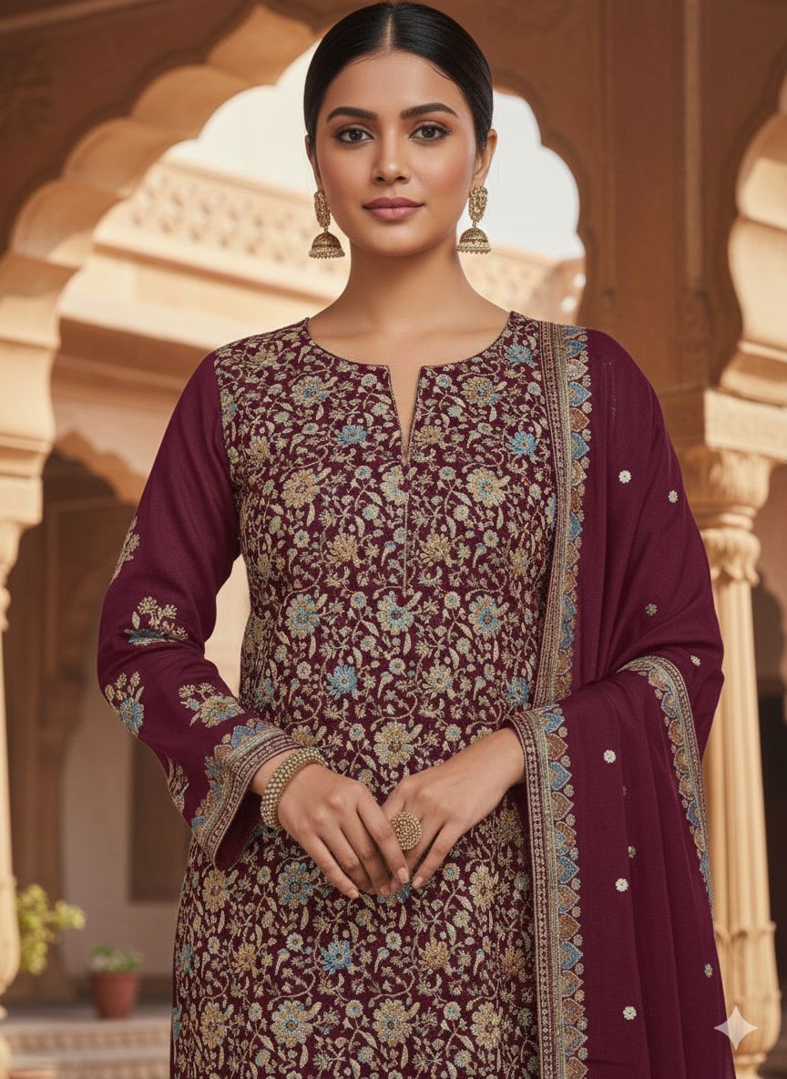 Indian Style Embroidered D.No 1118f