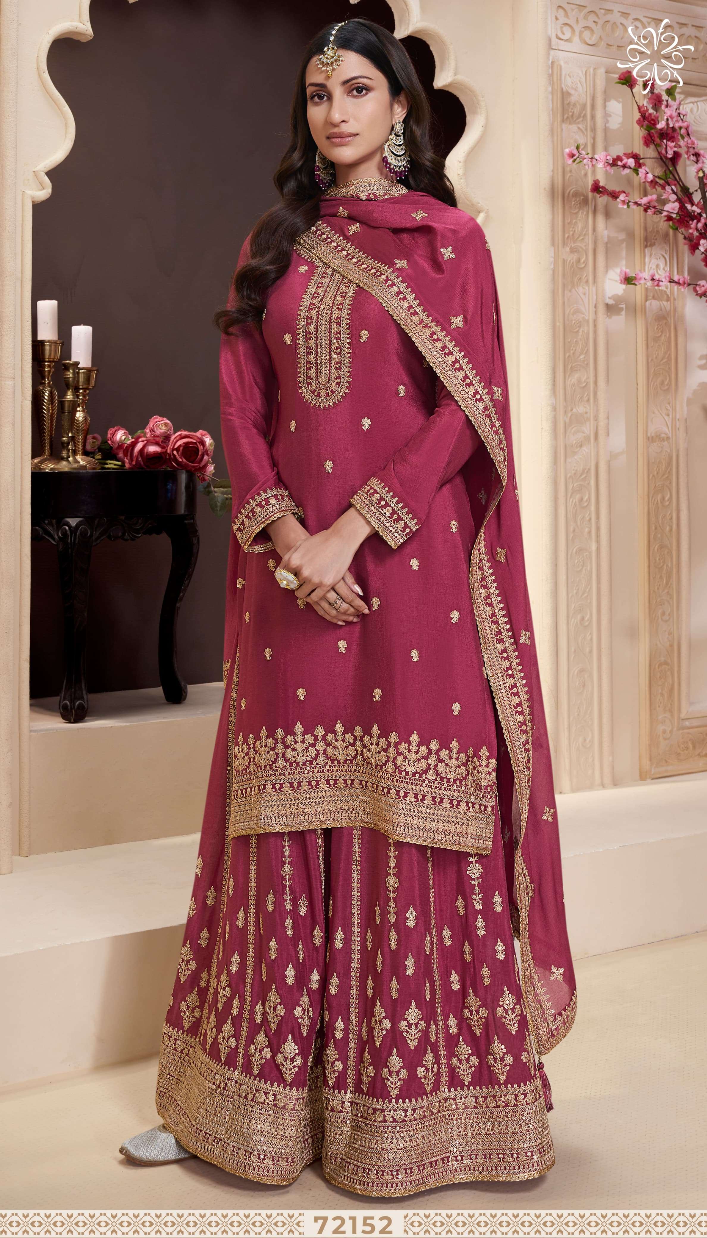 Areeba Indian Style Gharara Dress D.No 72152